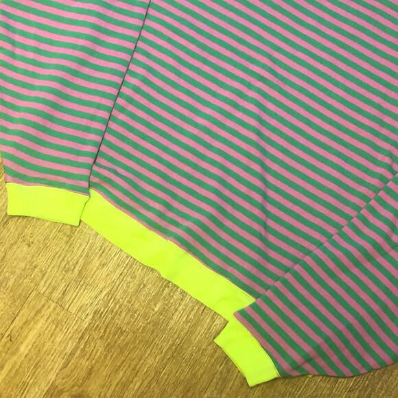 NWOT We the Free Free People Classic Striped Oversized Crewneck Pink Combo Small - Picture 10 of 13